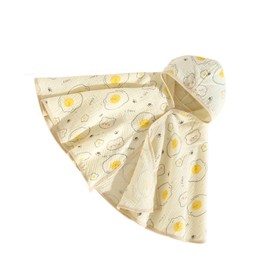 Baby Cape, Sun Protection, Lightweight, Easy Care, Skin-Friendly Children's Cotton Cape for Summer Girls (Duck Egg)