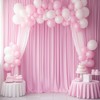 50ftx12ft Wrinkle Free Pink Backdrop Curtain, 10 Panels 12FT Height
