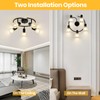 KEESFU 5-Light Kitchen Flush Mount Ceiling Light，Modern Round Track Lighting