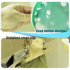 QOOMABA Cloth Diaper Sprayer Splatter Shield - Snap Design to Avoid Falling, Stable Placement Allows for One-handed Rinsing. Cloth Diapers, Dog Diapers, Lick Mat, Shoes, Clothes etc.