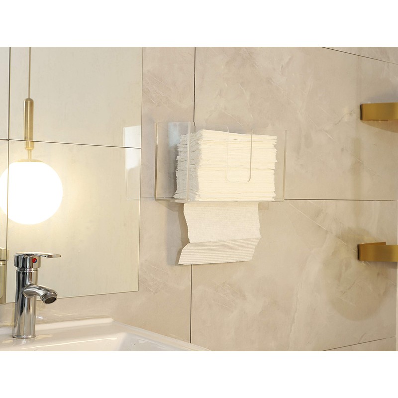 IEEK Paper Towel Dispenser Wall Mount Acrylic Paper Towel Holder