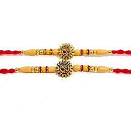 Set Of 2 Rakhi Handmade Rakhi Bracelet Designer Rakhi for Brother Multi Design Beads Rakhi Bracelet Multi Design And Assorted Color