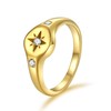 ALRNBY 18K Gold Plated Rings for Women 316L Stainless Stell