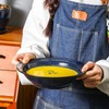 vicrays Wide Rim Soup Bowls - 27oz Ceramic Pasta Plates