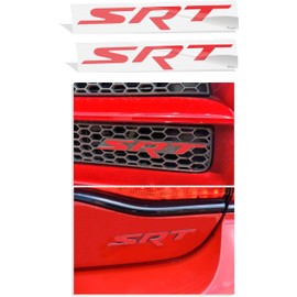 Reflective Concepts - SRT Badge Overlay Decal Stickers - Grille and Trunk - 2014 Charger SRT - (Color: Gloss Red)