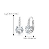BriLove Round Cut Birthstone Drop Earring, Classic Cubic Zirconia Huggie