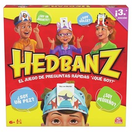 Spin Master Games, Hedbanz 3.ª edición 2025, Juego de adivinar imágenes, Preguntas rápidas y diversión a Toda Velocidad, Juego Sencillo para niños y f