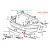 Rexka 40pcs Rear Front Bumper Cover Fender Grille Under Cover