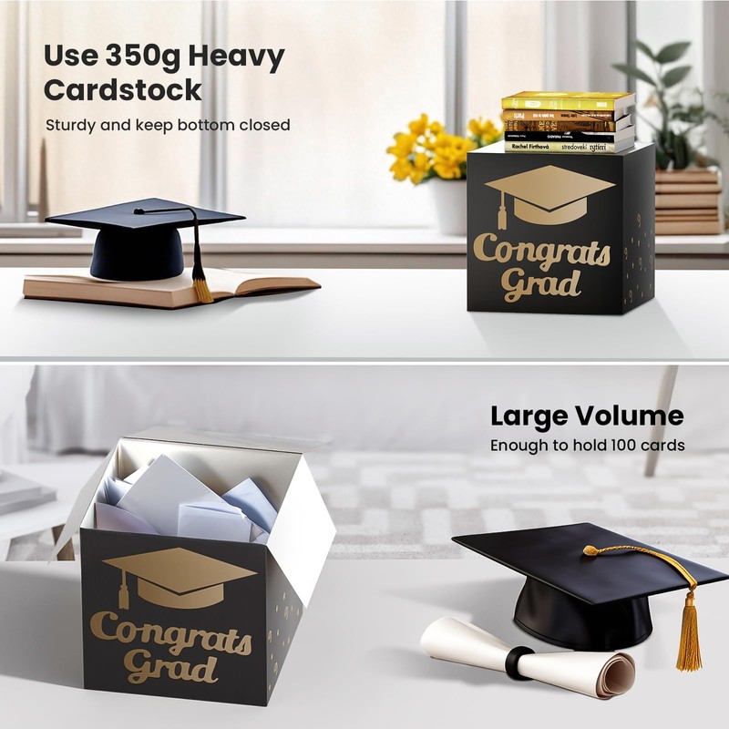 OLANRUN 9" Graduation Card Box, Graduation Decorations 2025 - Congrats