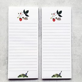 Strawberry Garden Refrigerator Notepads - Set of 2 Pads