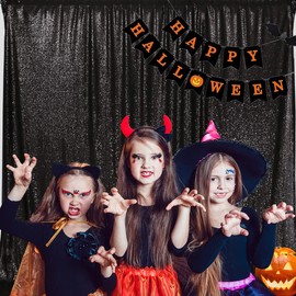 Eternal Beauty Black Sequin Backdrop 152x213cm, Glitter Photography Background Sparkly Curtain for Birthday Decorations Weddding Anniversary Engagement (5x7 feet)…