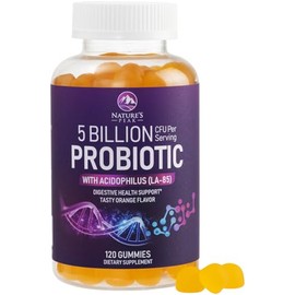 Natures Peak Gomitas probióticas 5 mil millones de UFC - Las 6 mejores cepas probióticas - Suplemento diario de gomitas probióticas para mujeres,...  