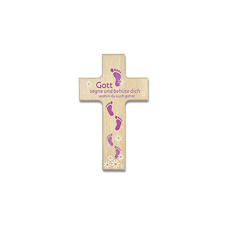 Uljö Children's Wooden Cross "Gott sene und behüte dich" (God