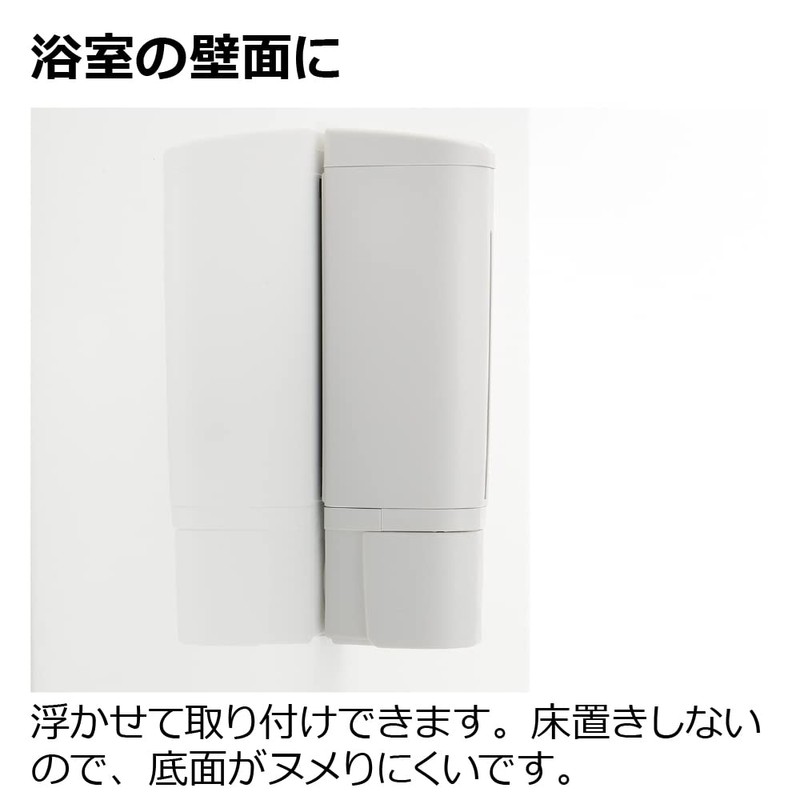 Richell 110110 Soap Dispenser, Refill Bottle, Shampoo Container, White, 16.9