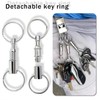 Tenalleys 4 Pack Quick Release Keychain Detachable Pull Apart Keychain