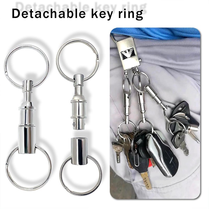 Tenalleys 4 Pack Quick Release Keychain Detachable Pull Apart Keychain