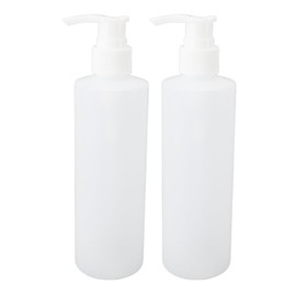 Massage Oil Warmer Replacement Bottle, Plastic Pump Bottle Dispenser, Refillable Empty Bottle Container with Pump for Massage Essential Oil, Soap, Shampoo, Lotions, 250ml 2pcs
