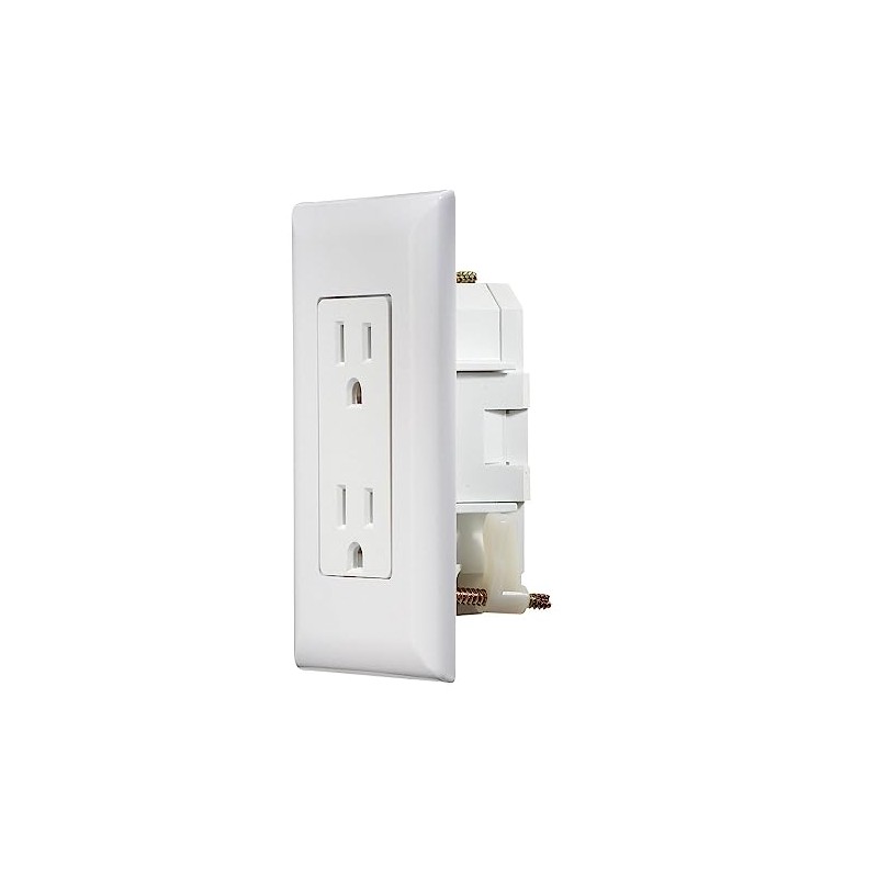 RV Designer AC Self-Contained Dual Outlet with Cover Plate S811