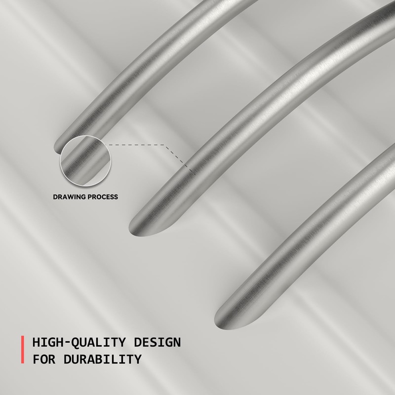 homdiy 10 Pack Brushed Nickel Cabinet Pulls 5 Inch Solid