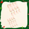 24 Pcs Christmas Press on Nails Medium Square RIICFDD Nude