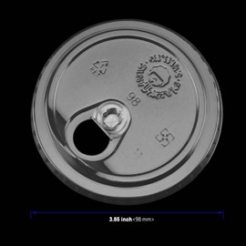 KOHAND 300 PCS 20 oz Crystal Clear Strawless Sipper Lid, 98mm PET Plastic Strawless Lid with Snap for 12-24 oz Cups, Clear Disposable PET Lids for Lemonade, Ice Latte, Party Drinks