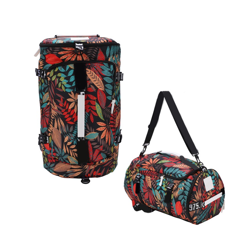 Printed Backpack Polyester Large Capacity Multifunctional Outdoor Leisure Travel BagRed