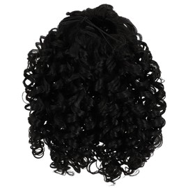 BIUDECO Elastic Mesh Ponytail Hair Extensions Grey Coverage Curly Women's Hair Piece