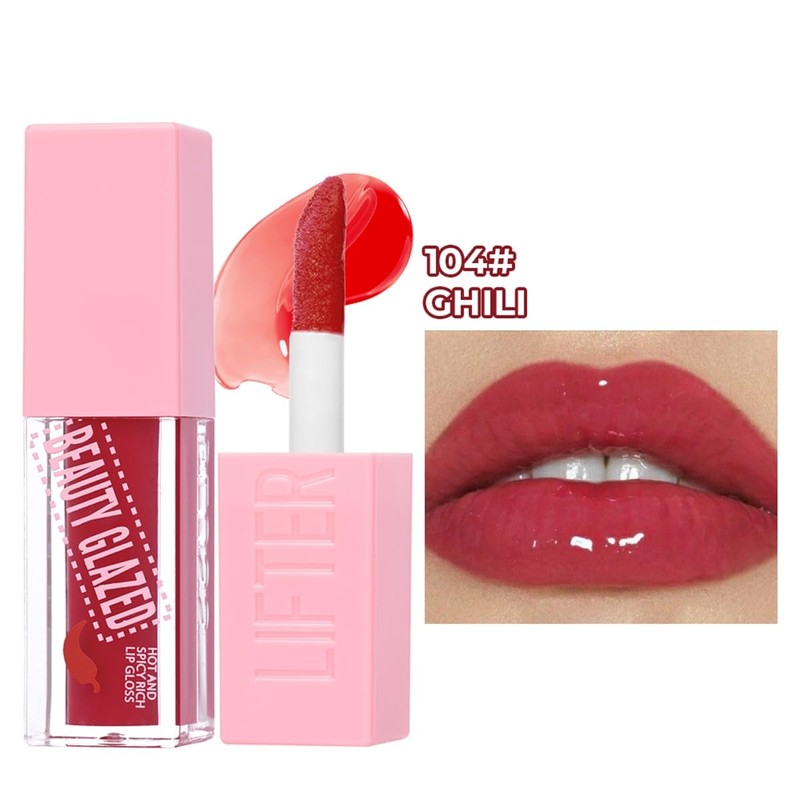 Spicy Rich Lip Gloss, Moisturising & Nourishing Liquid Lipstick (Colour,