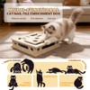 Cat Scratch Puzzle Enrichment Box, Large Solid Wood Construction Cat