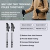 PELLIOT 2 Pcs Ultralight Trekking Poles Carbon Fiber & Aluminum