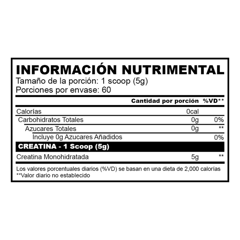 Creatina Monohidratada (con Alta Pureza) 300g