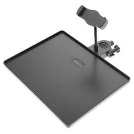 SUPVOX Clamp Mic Stand Tray Sound Card Holder for Live Streaming Mobile Phones Cameras Sturdy Design Raised Edges for Broadcast Setup