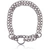 Nobby Chains Choker Two Rows Chrome, 45 cm/ 2.5 mm