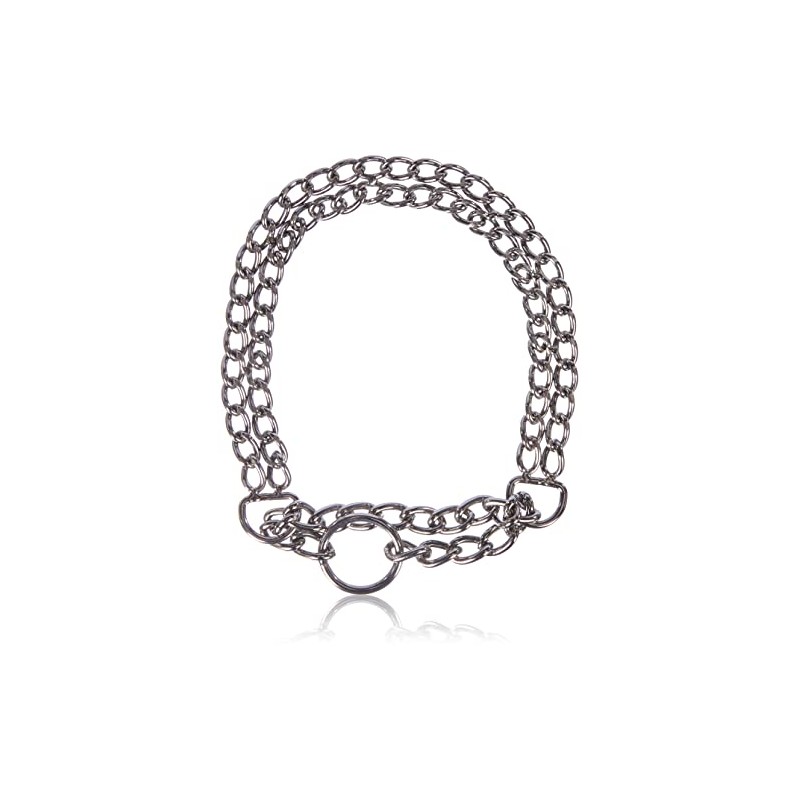 Nobby Chains Choker Two Rows Chrome, 45 cm/ 2.5 mm