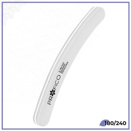 PROFICO Pack of 10 Professional Nail Buffer Straight 180/240 Banana Double-Sided Buffer Nail File Emery Boards Fine Grit for Natural Nails Gel Nails Nail File for Manicure and Pedicure (Pink)