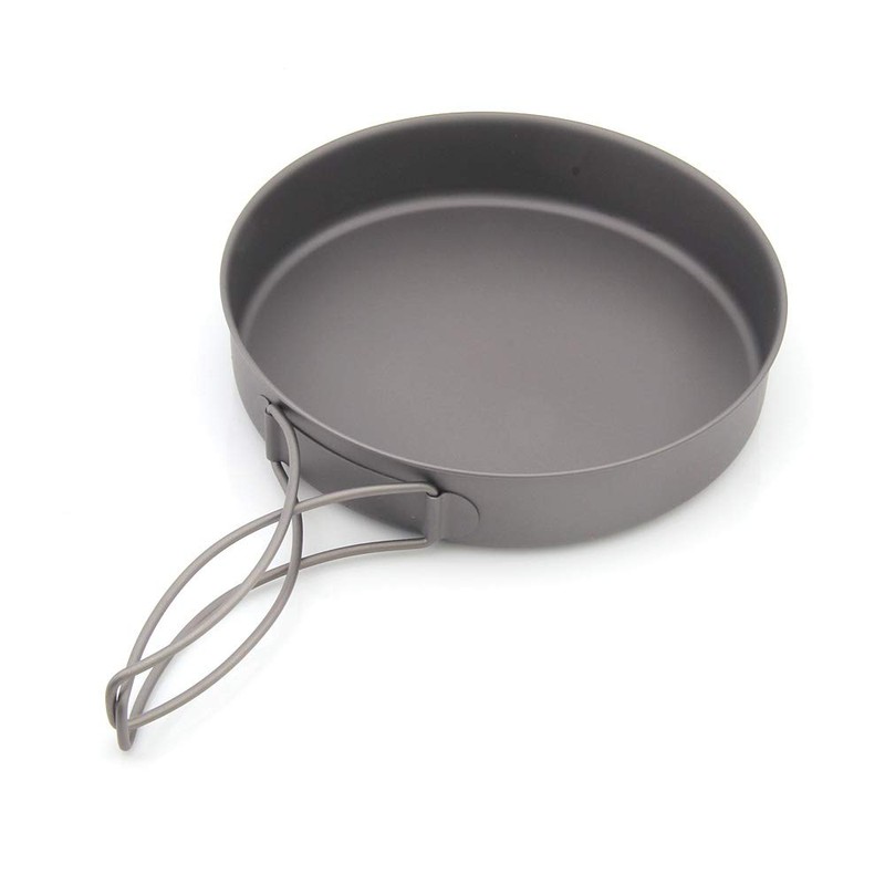 TOAKS Titanium Pot Pan Set with Folded Handle