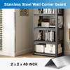 Fengone 6 Pack Stainless Steel Wall Corner Guard Metal Wall