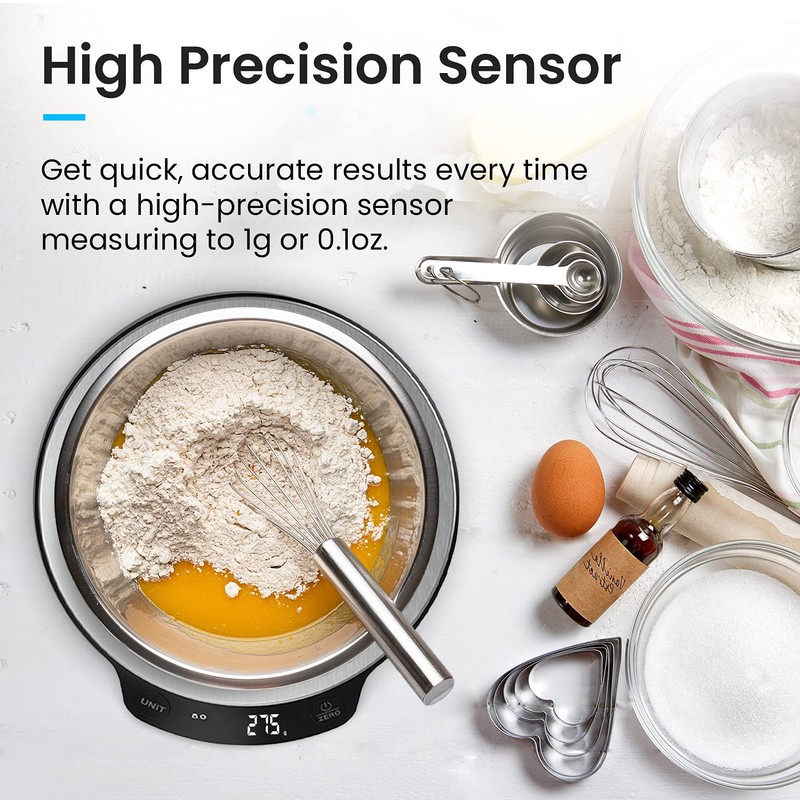 Pro Breeze Kitchen Scales Digital - Stainless Steel Digital Scales