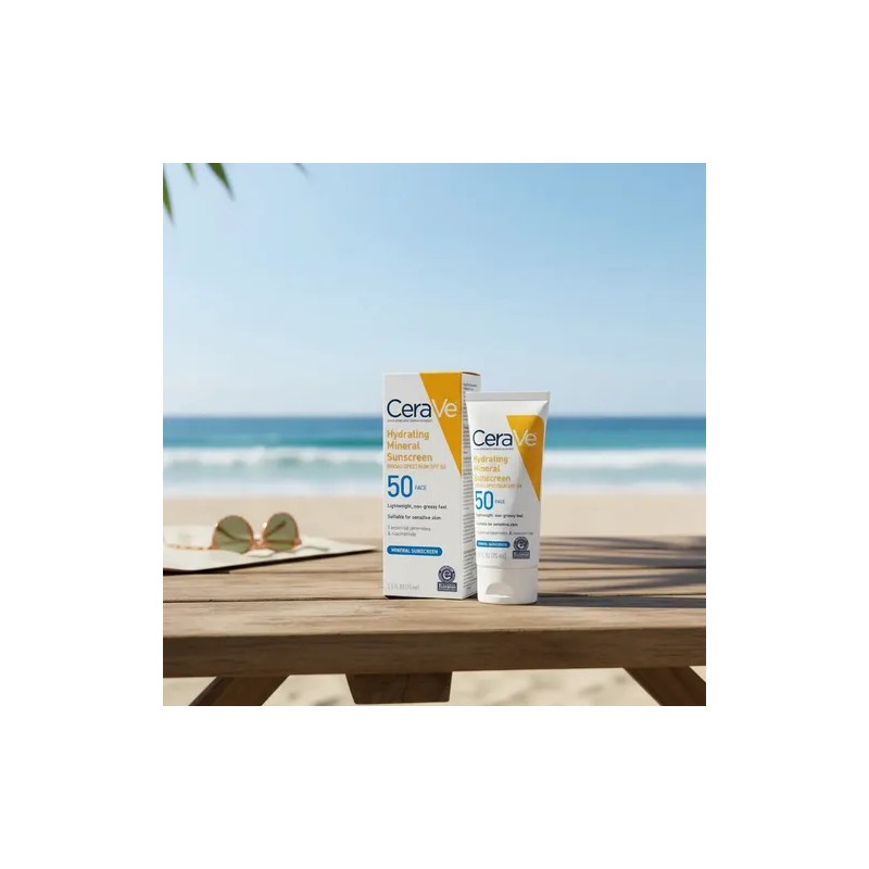 Cerave Hydrating Mineral Sunscreen Spf 50 Face 75ml