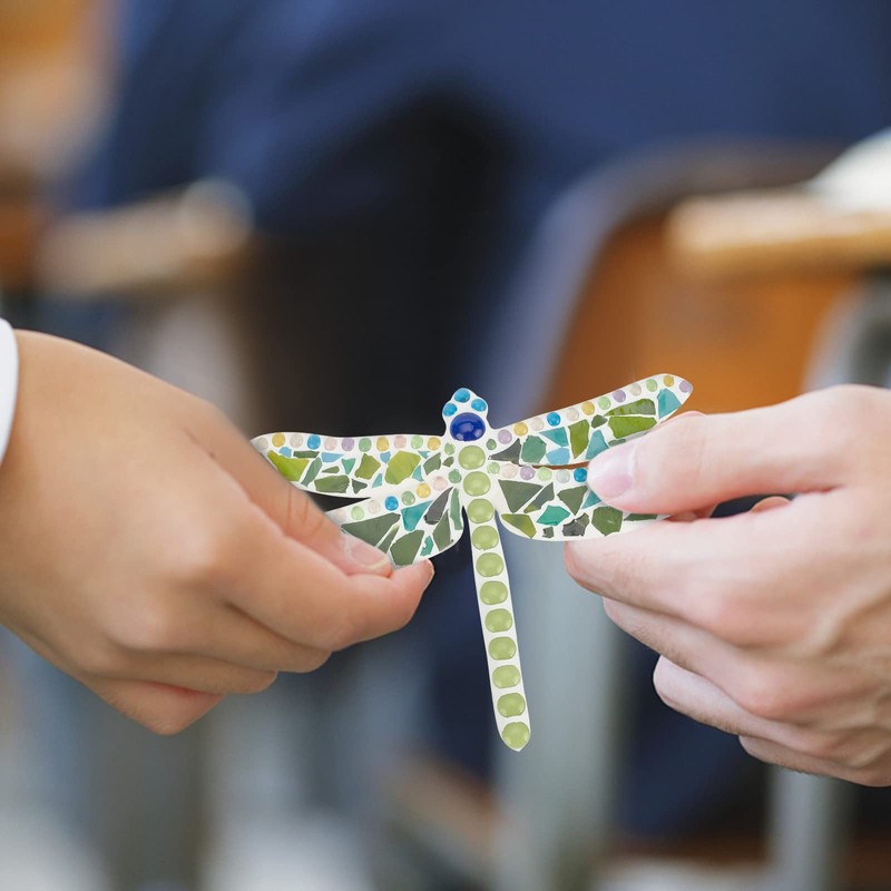 WEBEEDY Make 2 Dragonfly Glass Mosaic Kit - Creativity DIY