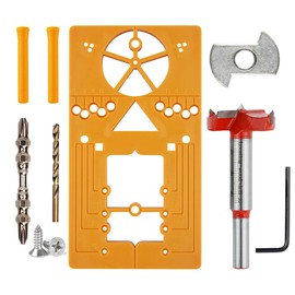 Tiardey Concealed Hinge Jig 35mm Hinge Jig Hinge Opening Auxiliary Locator for Kitchen Cabinet Cupboard Doors Hinge Mounting Plate Hinge Hole