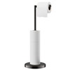FORIOUS Toilet Paper Holder Stand, Modern Freestanding Tissue Roll Holder