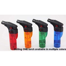 Pack of ONE GStar® TorchZilla Series Windproof Jet Flames Butane Torch Lighter (Random Color, Selling ONE Lighter ONLY)