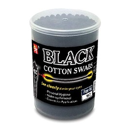 Black Cotton Swabs (100 ct) Oval Shape