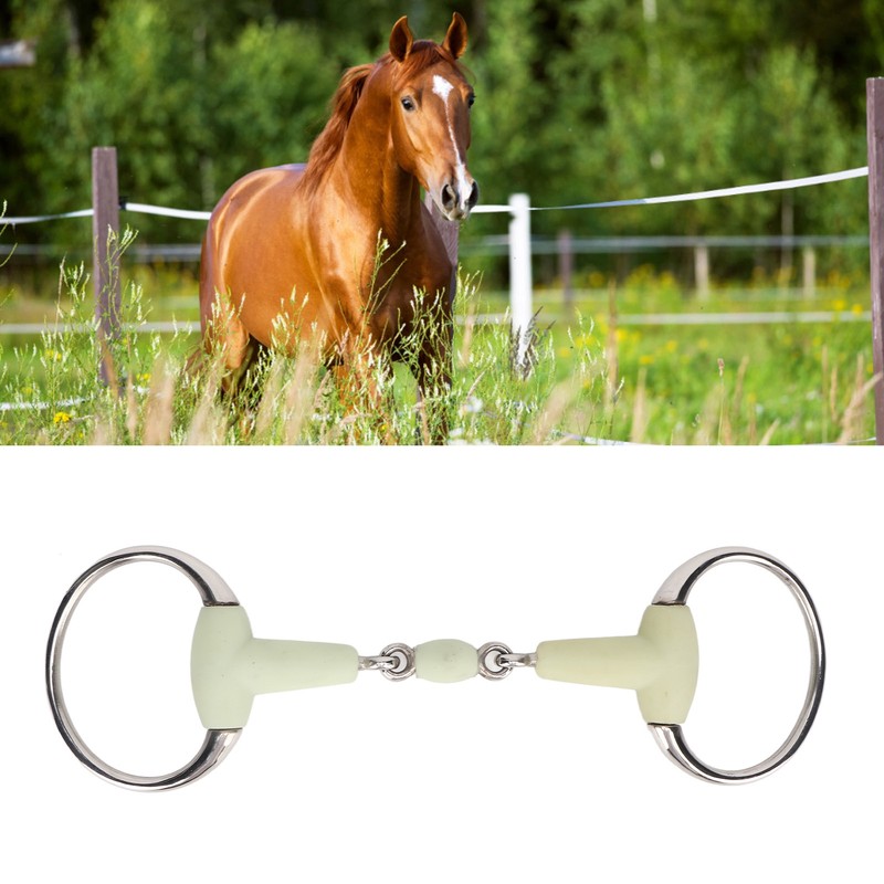Stainless Steel Horse Bit Apple Flavor Rubber Wrapped Horse Mouth