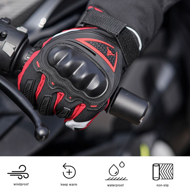 Winter Motorcycle Gloves Waterproof Cold Weather Motorcycle Gloves Warm Riding