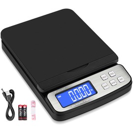 Fuzion Shipping Scale, Accurate Digital Postal Scale 88 lb/0.1 oz with Hold and Tare Function, Postage Scale for Packages and Mailing, LCD Display, Battery