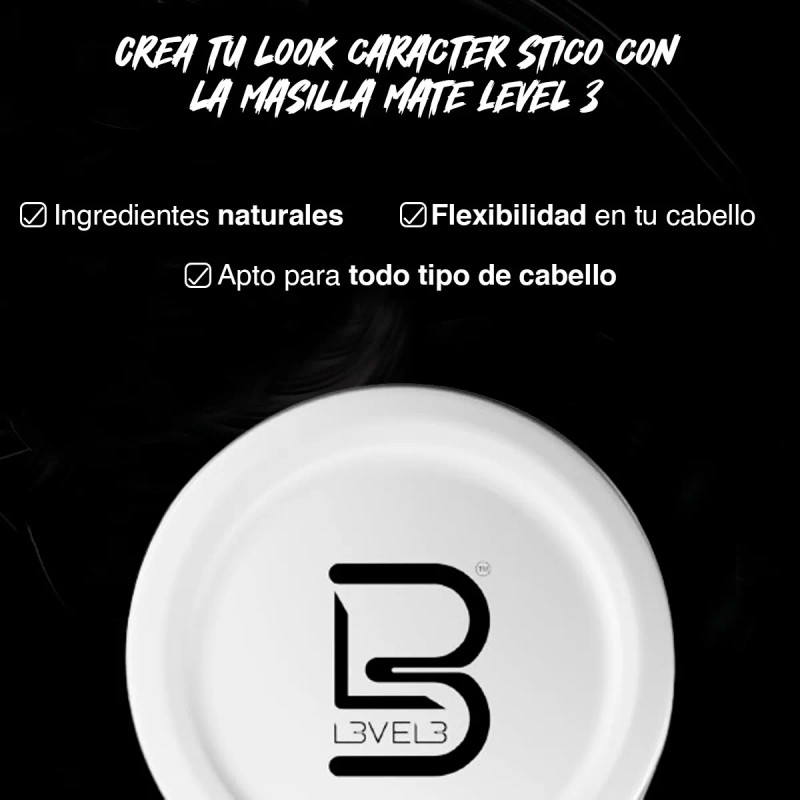Pasta Para Cabello Level 3 Putty Acabado Matte 150 Ml