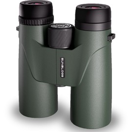 12x42 HD Binoculars for Adults High Powered, Super Bright BAK4 Prism Waterproof Binoculars with Low Light Vision for Bird Watching Outdoor Hunting Travel Hiking Sports Stargazing Cruise (Green)