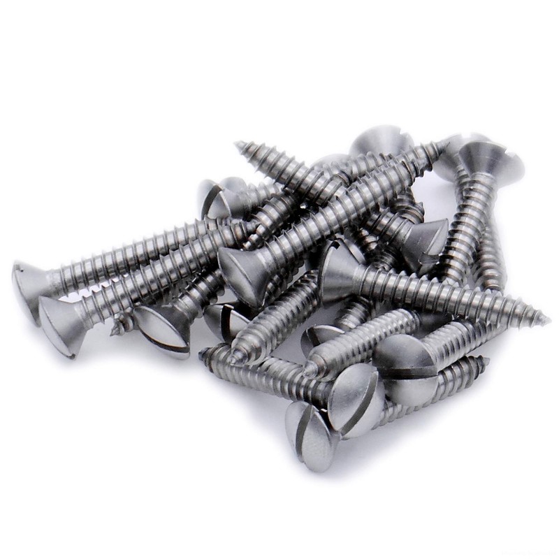 No.4 x 0.875 (2.9mm x 22mm) Slot Raised Countersunk Self-Tapping